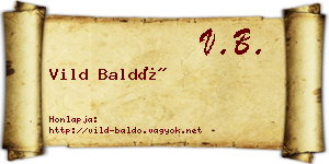 Vild Baldó névjegykártya